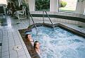 My sister and I relaxing in the hot tub.